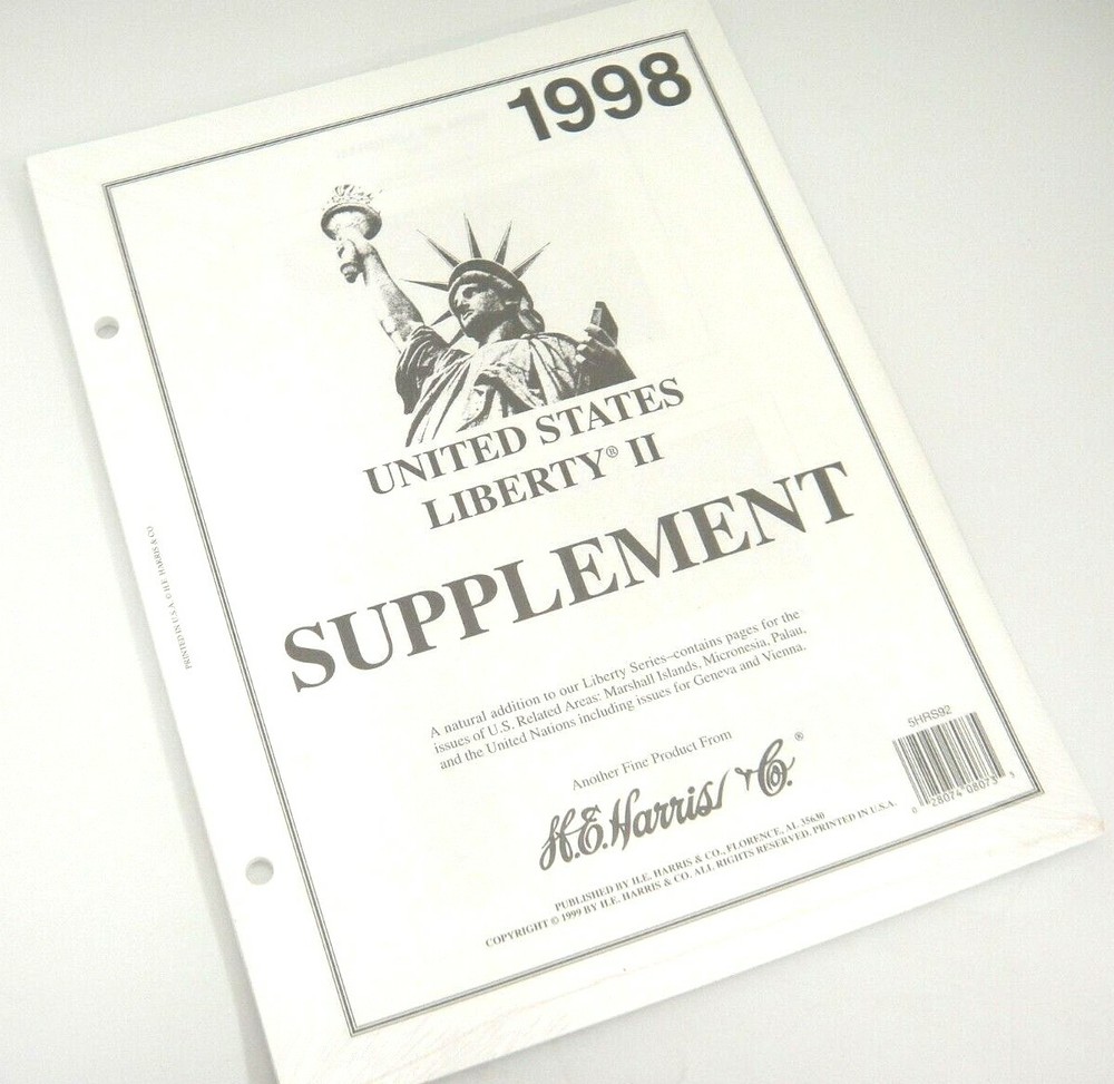 Harris 1998 United States Liberty II Stamp Album Supplement 5HRS92 NOS