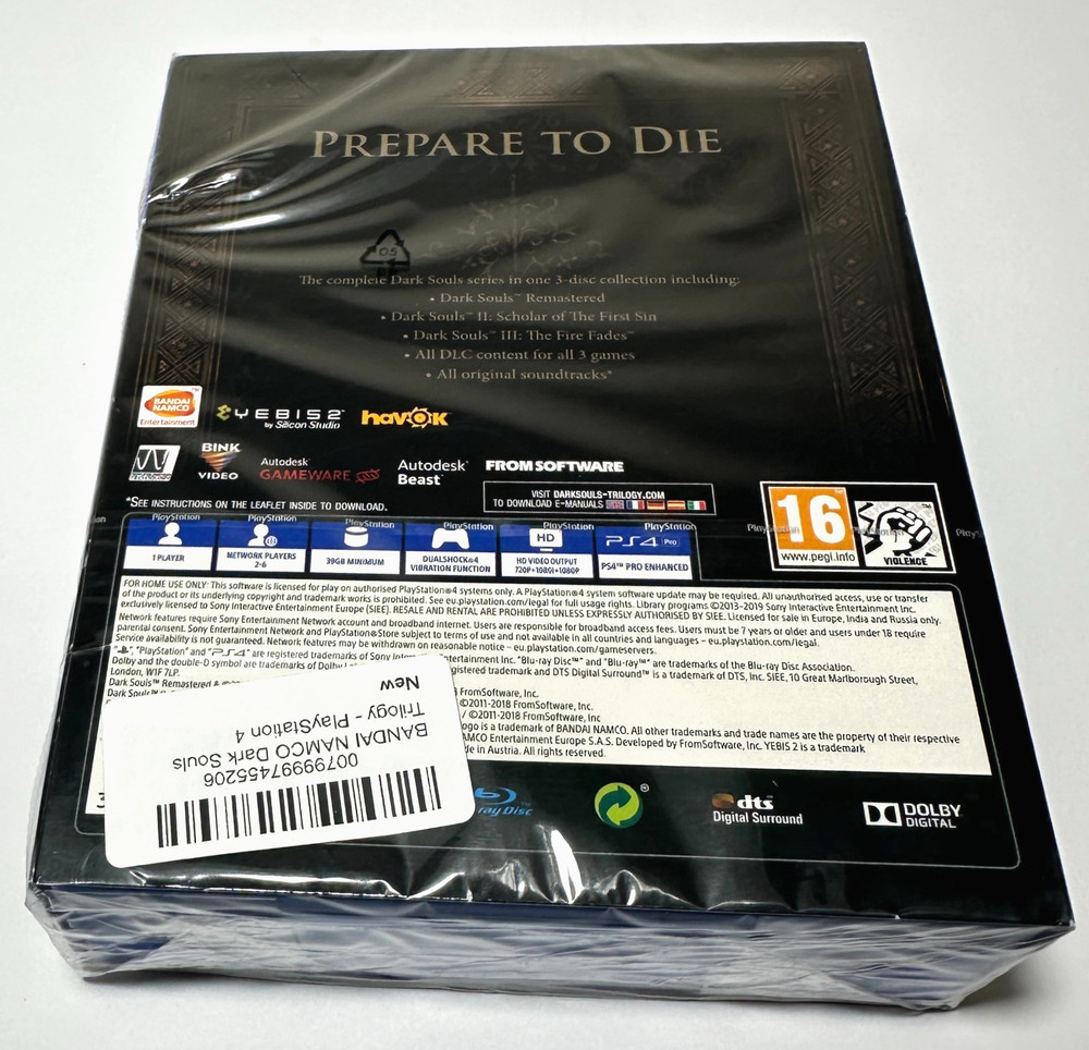 Dark Souls Trilogy PS4 Complete 3 Disc Set PEGI Version New Sealed