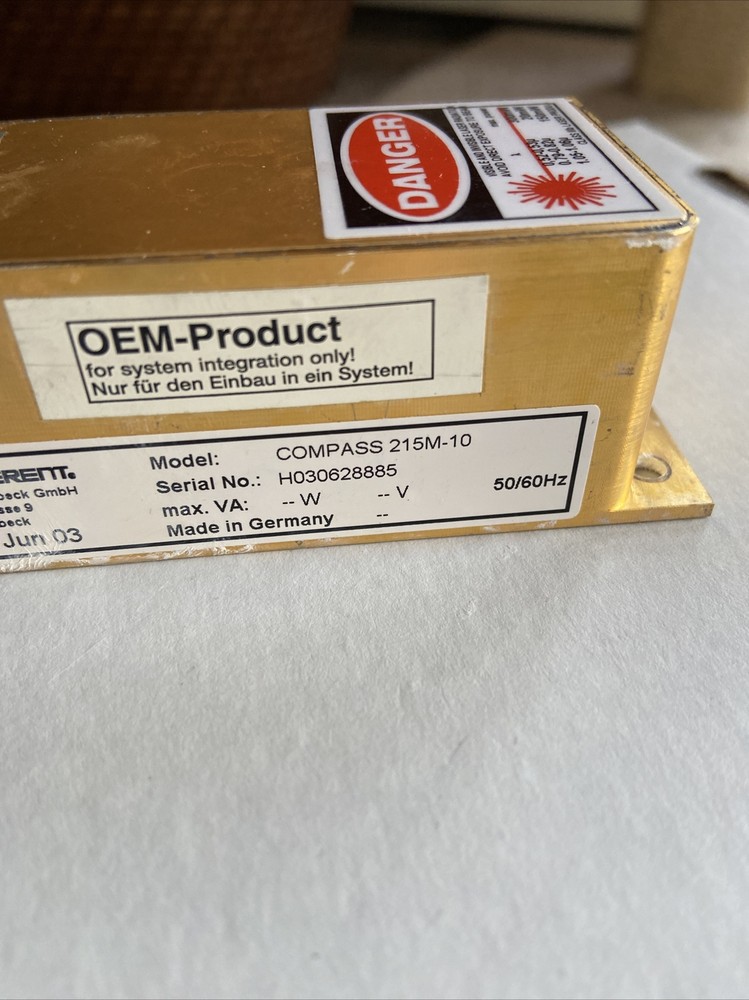 Coherent Compass 215M-10 Laser Head EXCELLENT WORKING!