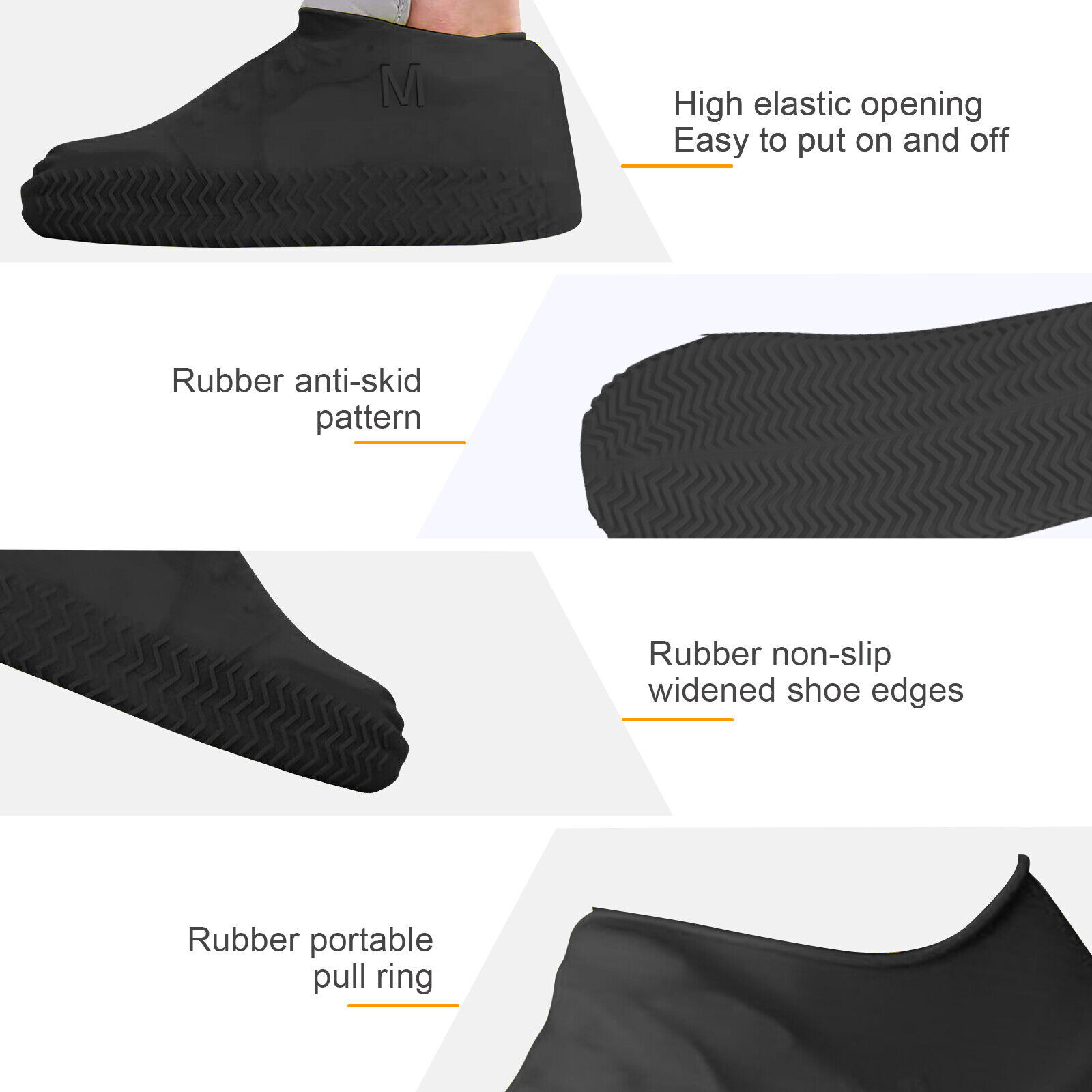 Anti-slip Silicone Rain Shoe Covers Reusable Waterproof Shoes Cover Protector