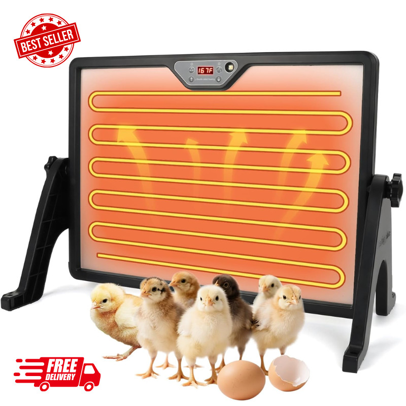 180W Chicken Brooder Heater with Stand and Remote Control, Temperature Display