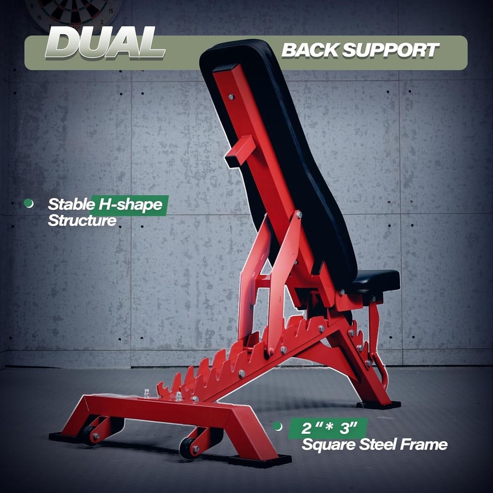 Versatile Adjustable Workout Bench, 32 Positions for Strength Training & Comfort