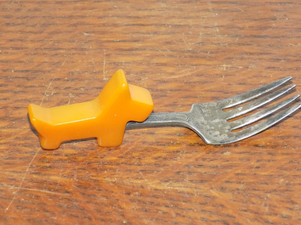 Vintage Catalin Scotty Dog Child's Fork
