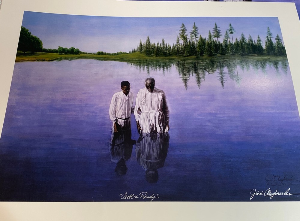 Jimi Claybrooks "GETT'N READY" Lithograph SIGNED. 1999. 21.75”x 28” Unframed. B7