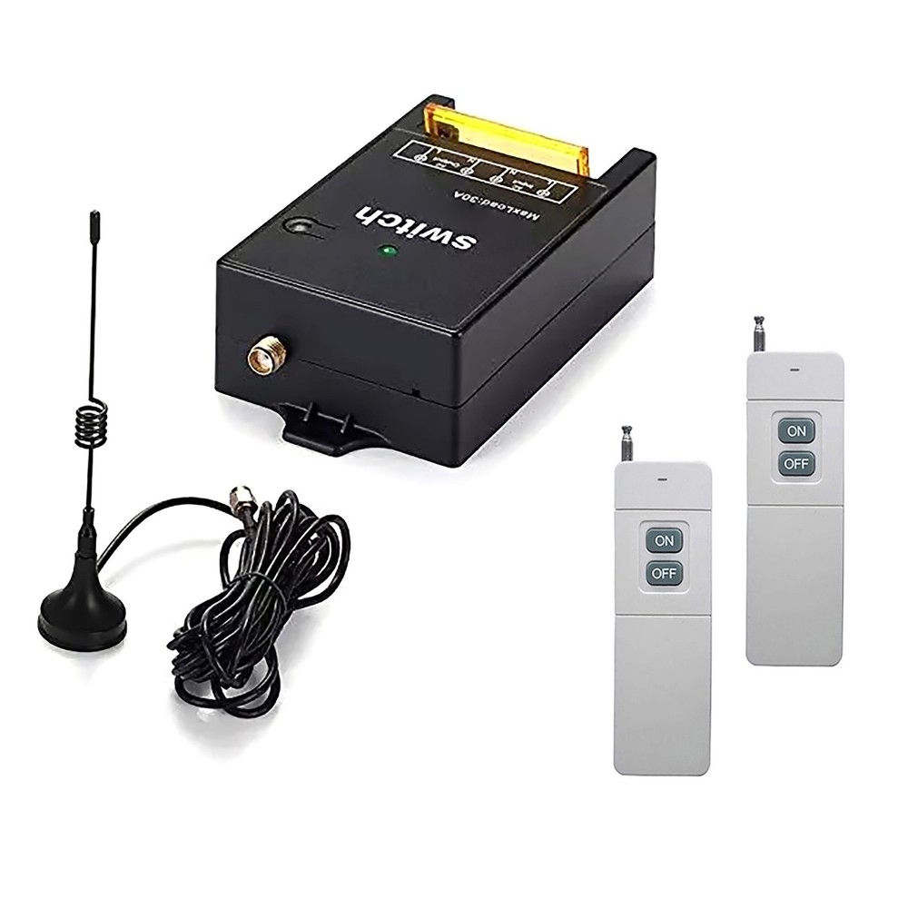 AC100-240V 2CH Remote Control Switch Wireless Transmitter Receiver 1.5KM Range