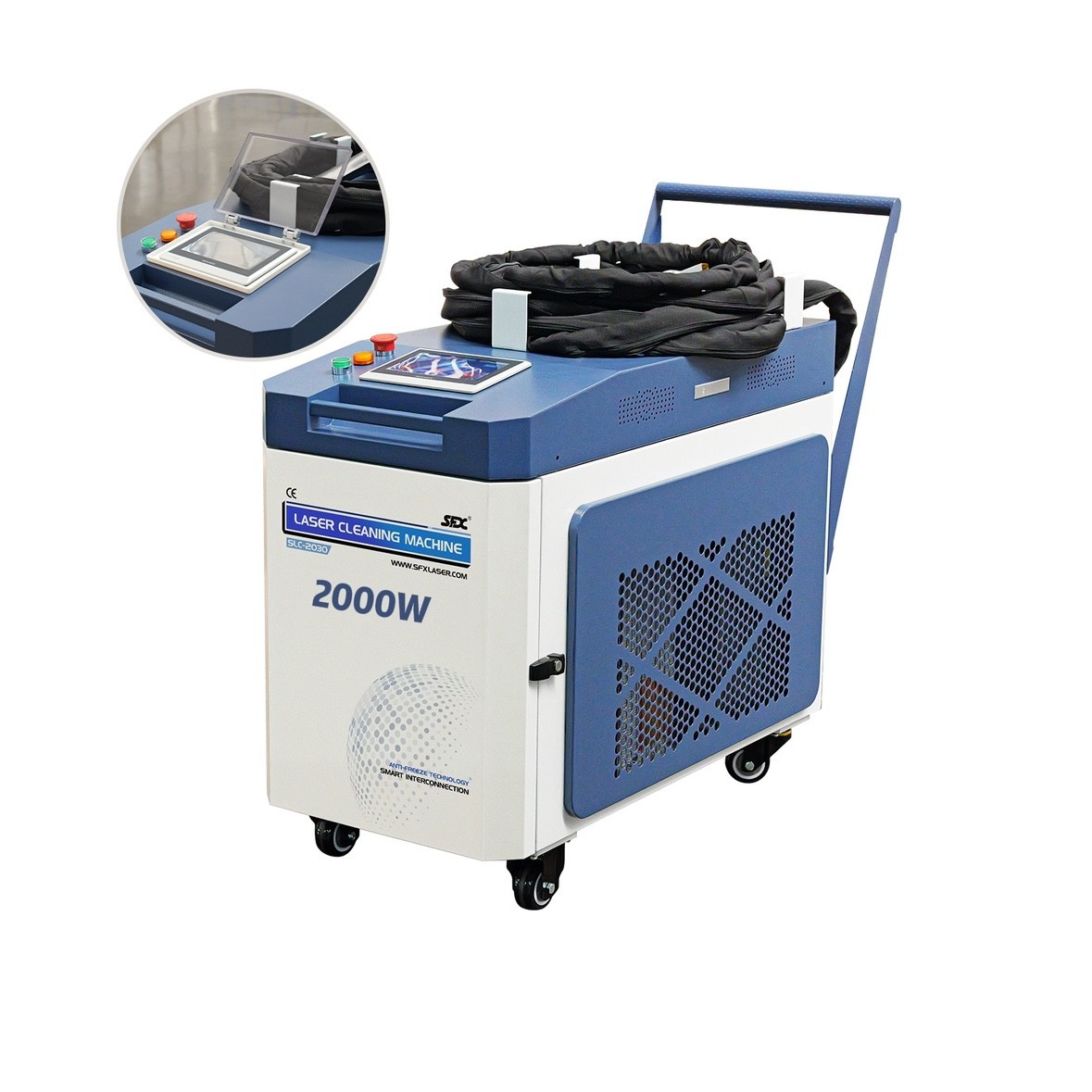 US SFX 2KW Used Fiber Laser Cleaning Machine Metal Rust Paint Removal 90% New