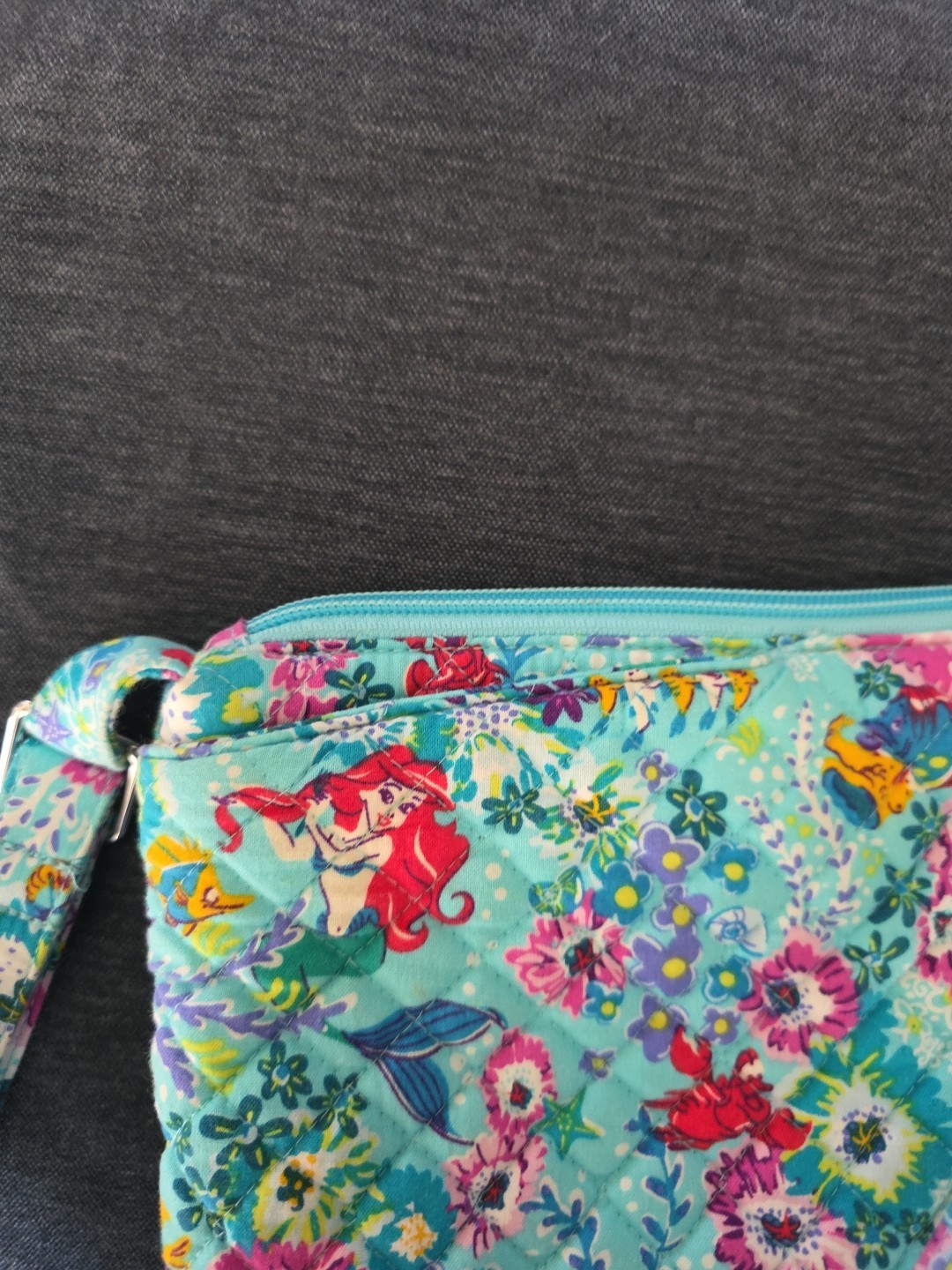 Vera Bradley Disney Bucket Bag-Little Mermaid lightweight quilted crossbody