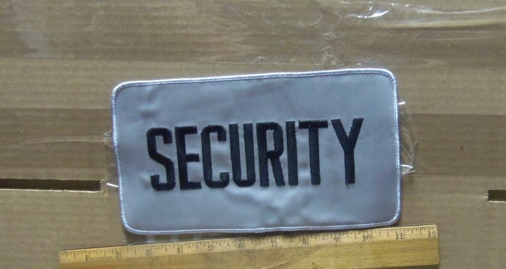 Security Embroidered Back Patch