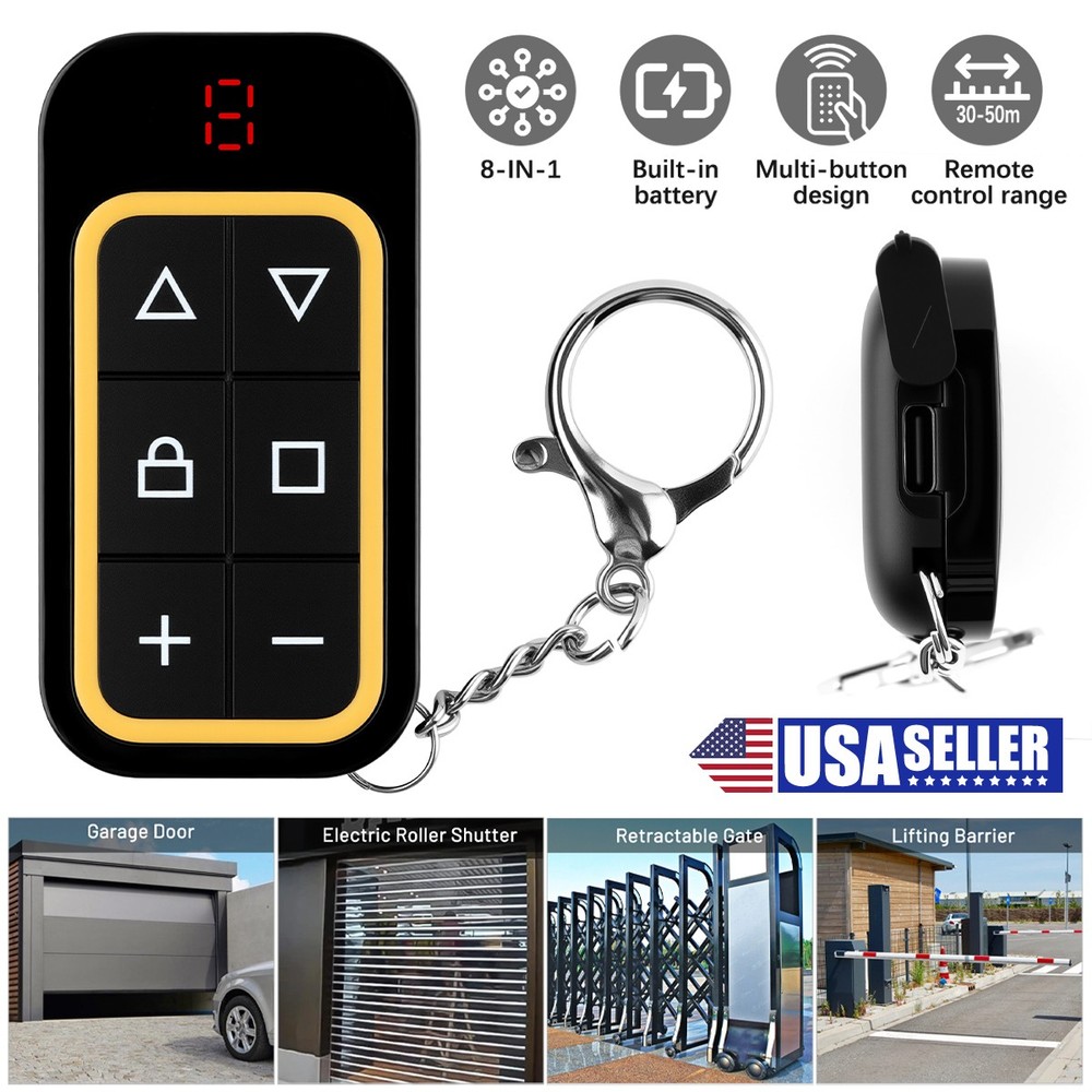 8-IN-1 Multi-Frequency Charging Wireless Remote Controller Universal Garage Gate