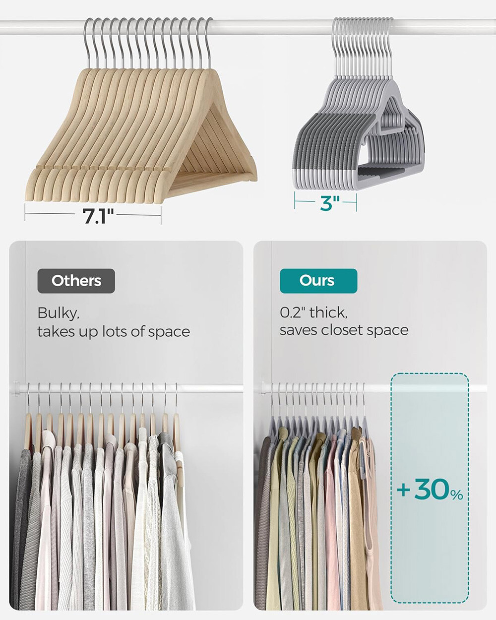 Durable Plastic Hangers Non Slip for Clothes Coat Heavy Duty 360° Swivel Hook