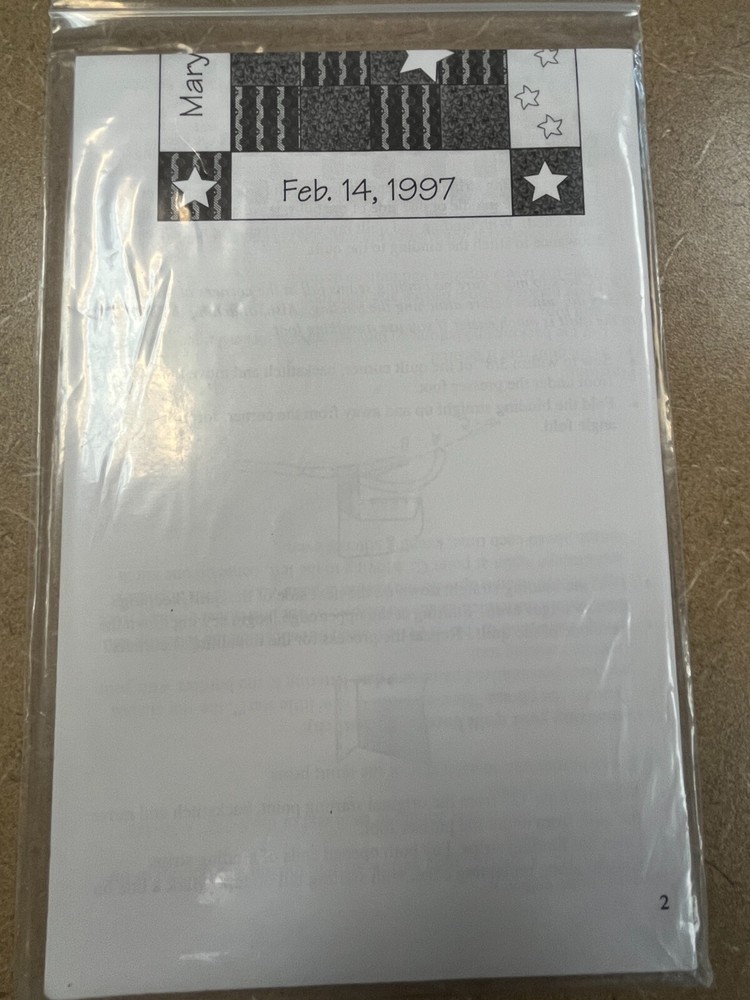 New Little Star Quilt Applique Wallhanging Pattern 2C506