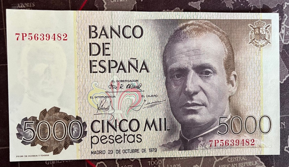 SPAIN 1979 5000 Peseta Note / Almost Uncirculated