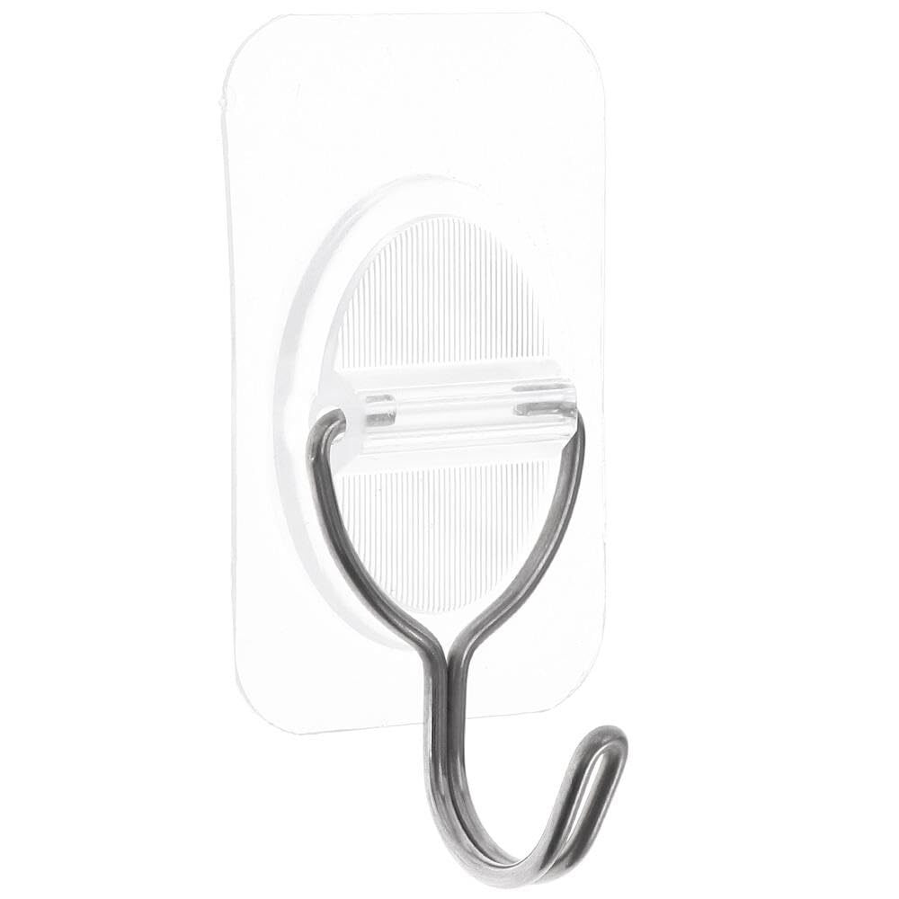 10Pcs Strong Adhesive Wall HooksClear Heavy Duty Wall HangersMulti-Purpose Se...