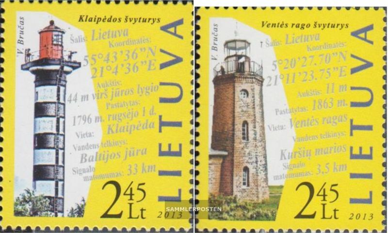 Lithuania 1141-1142 MNH 2013 Lighthouses