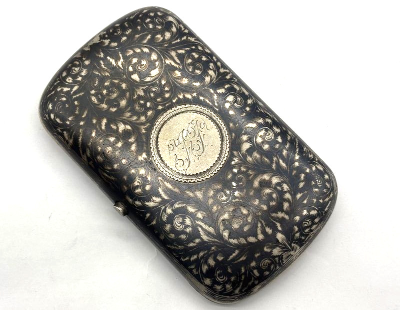 Russian Silver Niello Cigratte Case