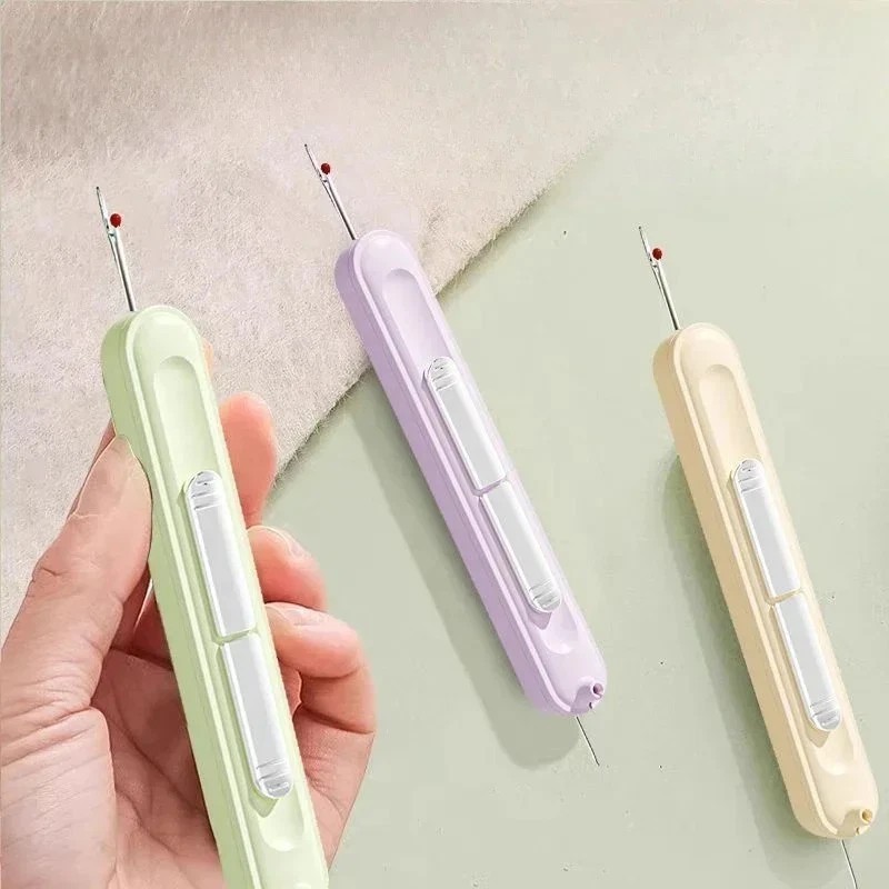 2 Pack 2 in 1 Needle Threader Seam Ripper Tool for Crafting & Cross Stitch