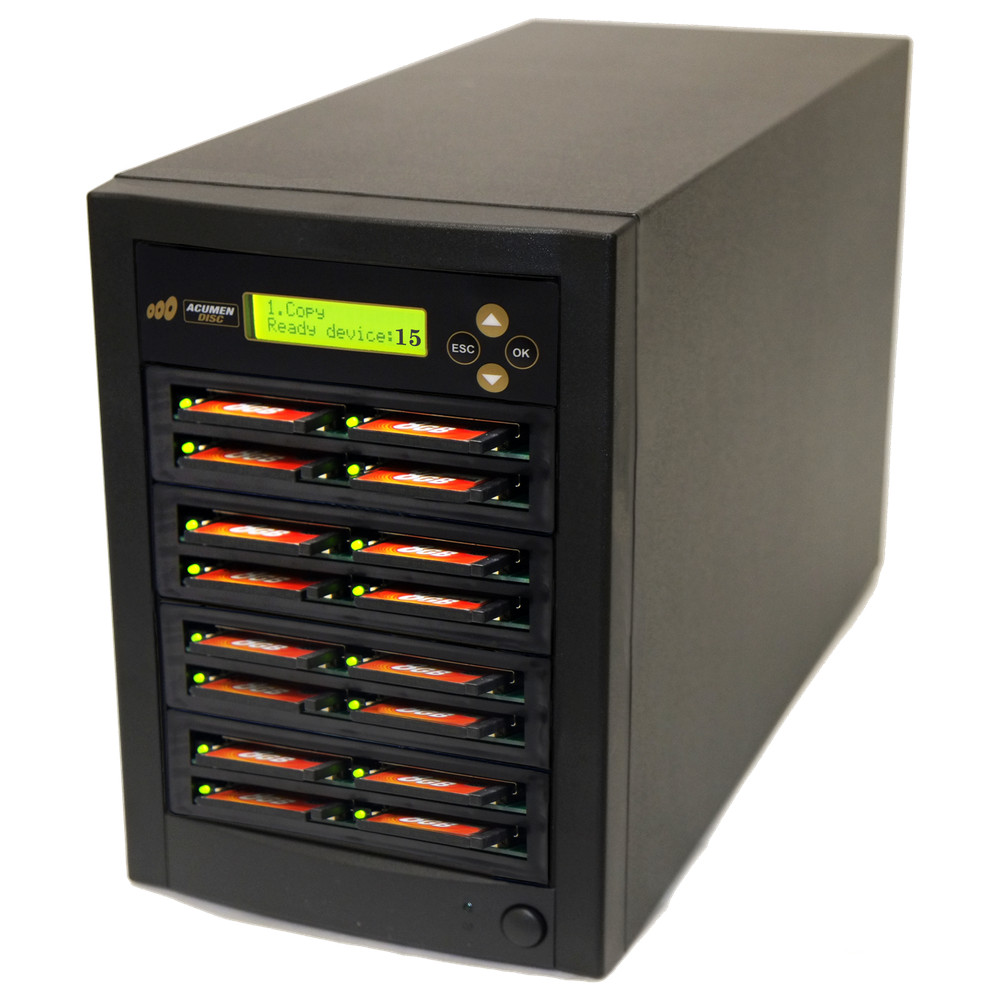Acumen Disc 1 to 15 CF Card Duplicator - CompactFlash Microdrive Copier & Eraser