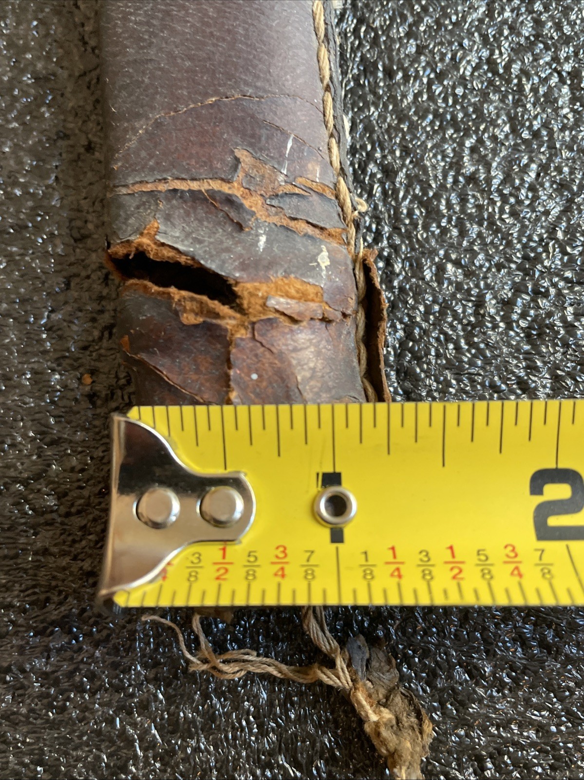 ORIGINAL WWII WW2 JAPANESE SWORD LEATHER SCABBARD COVER FOR PARTS OR REPAIR