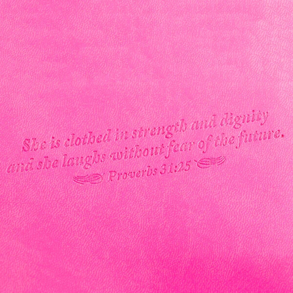 Divinity Boutique Pink Proverbs Journal with Key & Scripture Charm 5.375" x 7.5"