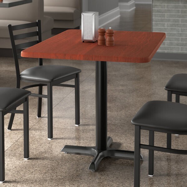 30" x 42" Rectangular Restaurant Table Top with Red Mahogany Laminate Top Finish