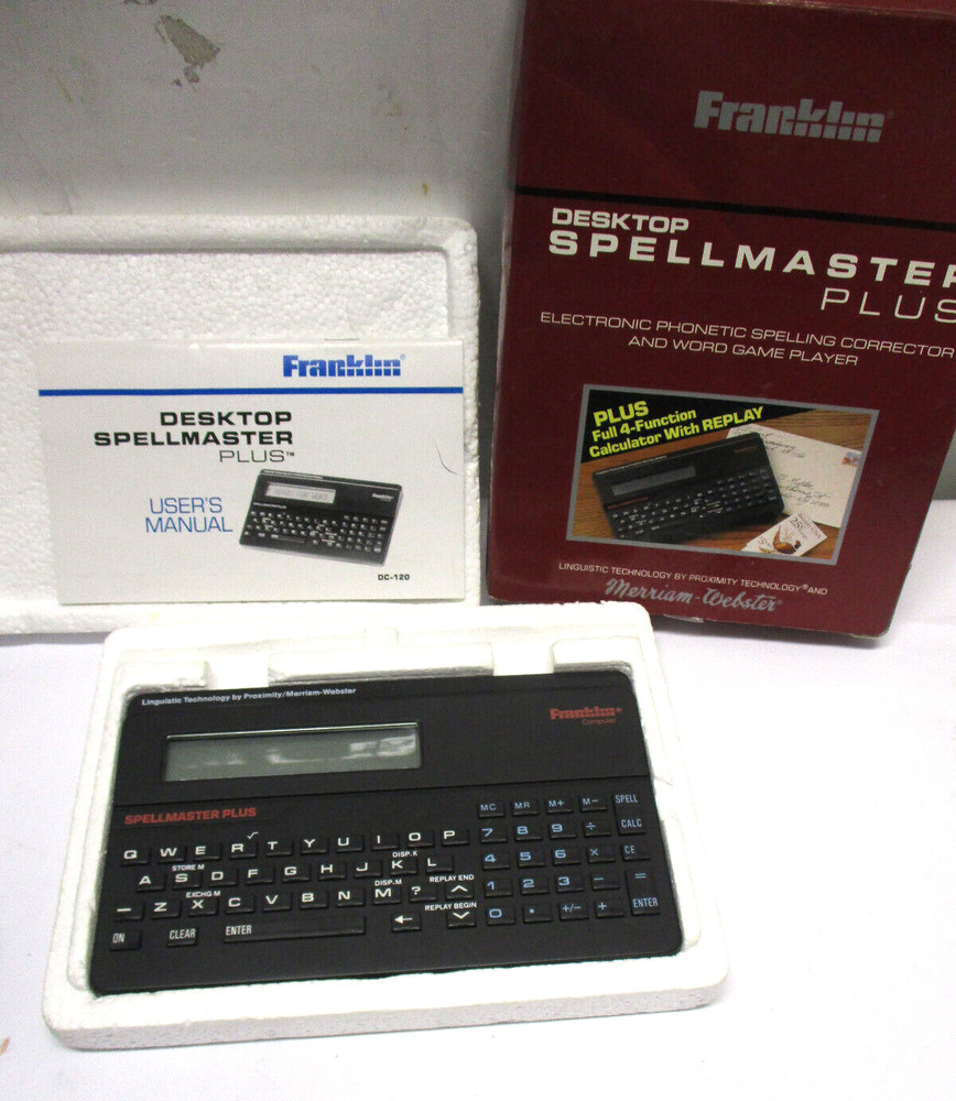 Franklin Spellmaster Plus DC-120 Electronic Spelling Corrector Word Game Player