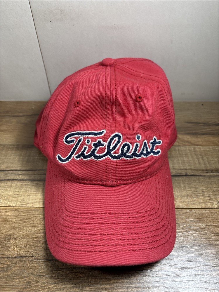 Titleist Hat 1935 Adjustable Golf Baseball Cap Red Strapback