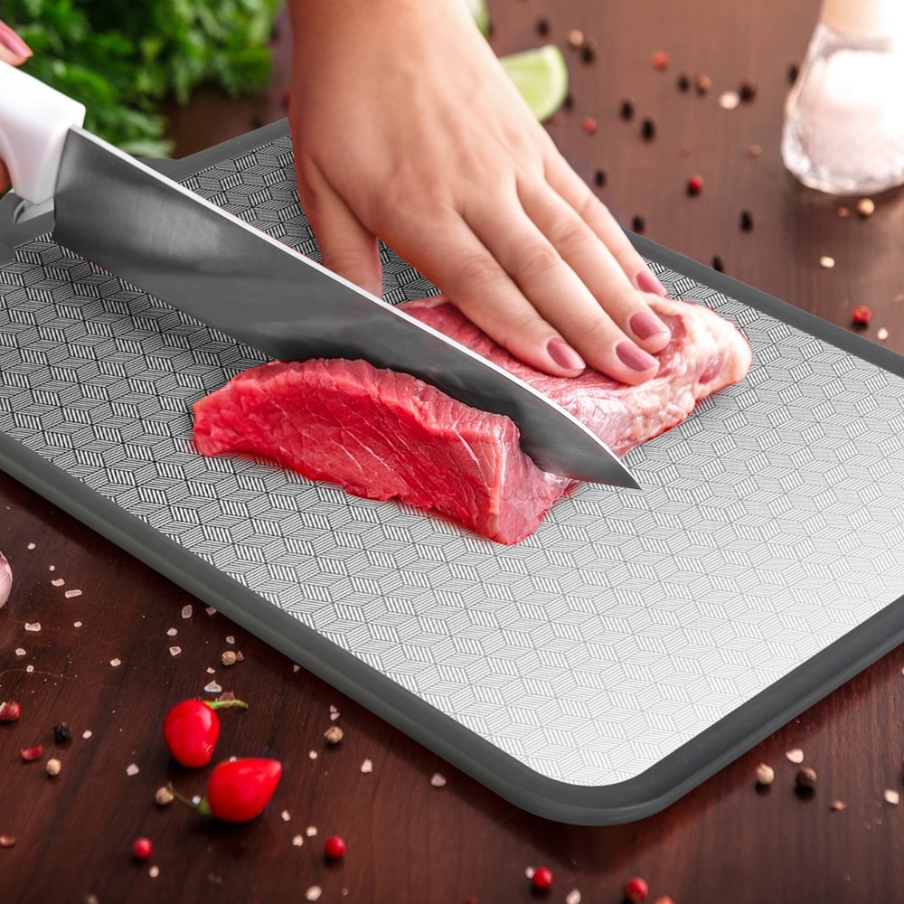2Pcs Kitchen Cutting Board PP Chopping Board Cutting Board Mesh--Double Sided