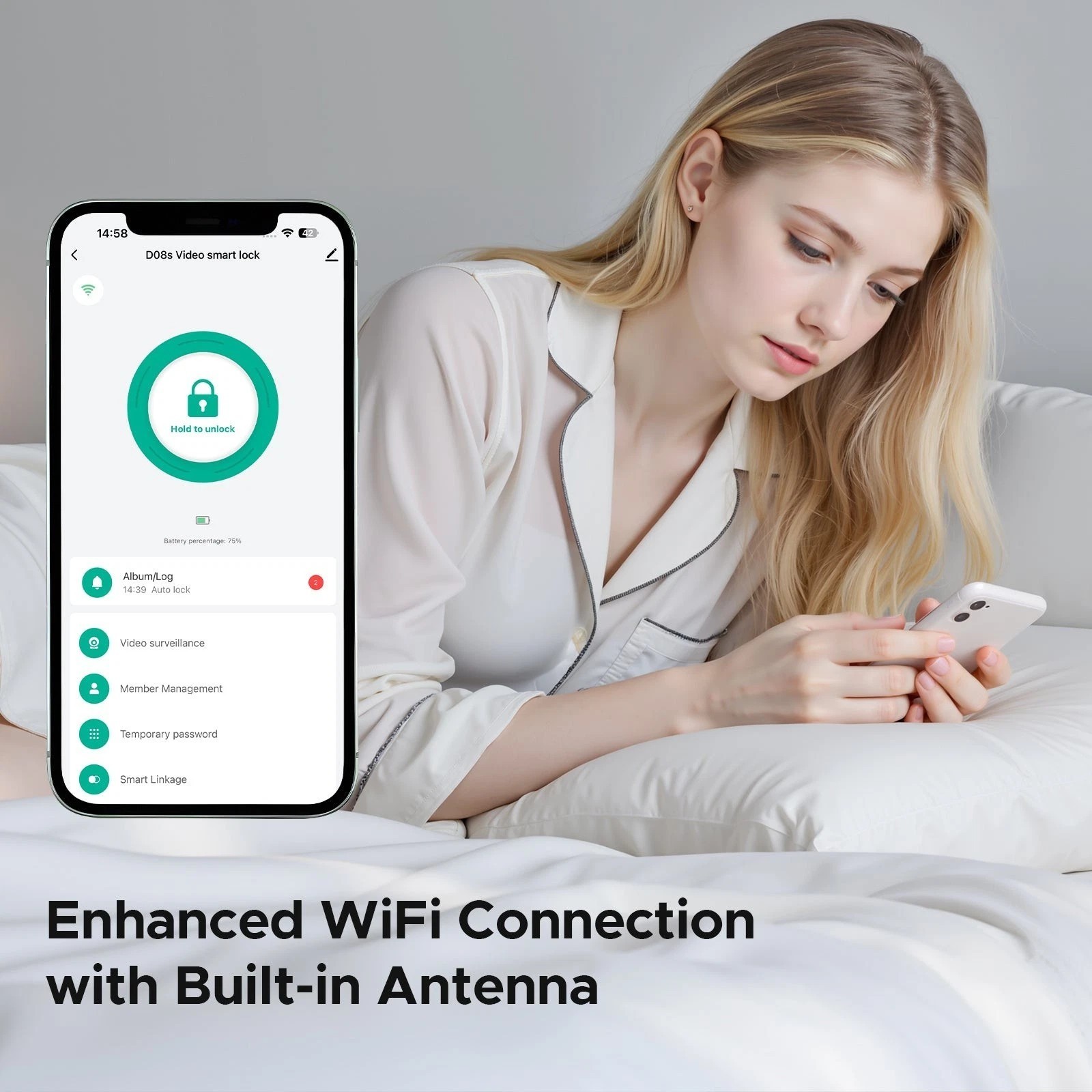 WiFi Video Smart Lock,6-in-1 Keyless Entry Door Lock with with Camera & Doorbell