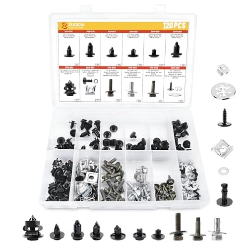 120Pcs Car Push Retainer Clips, Engine Under Cover Splash Shield Guard Body