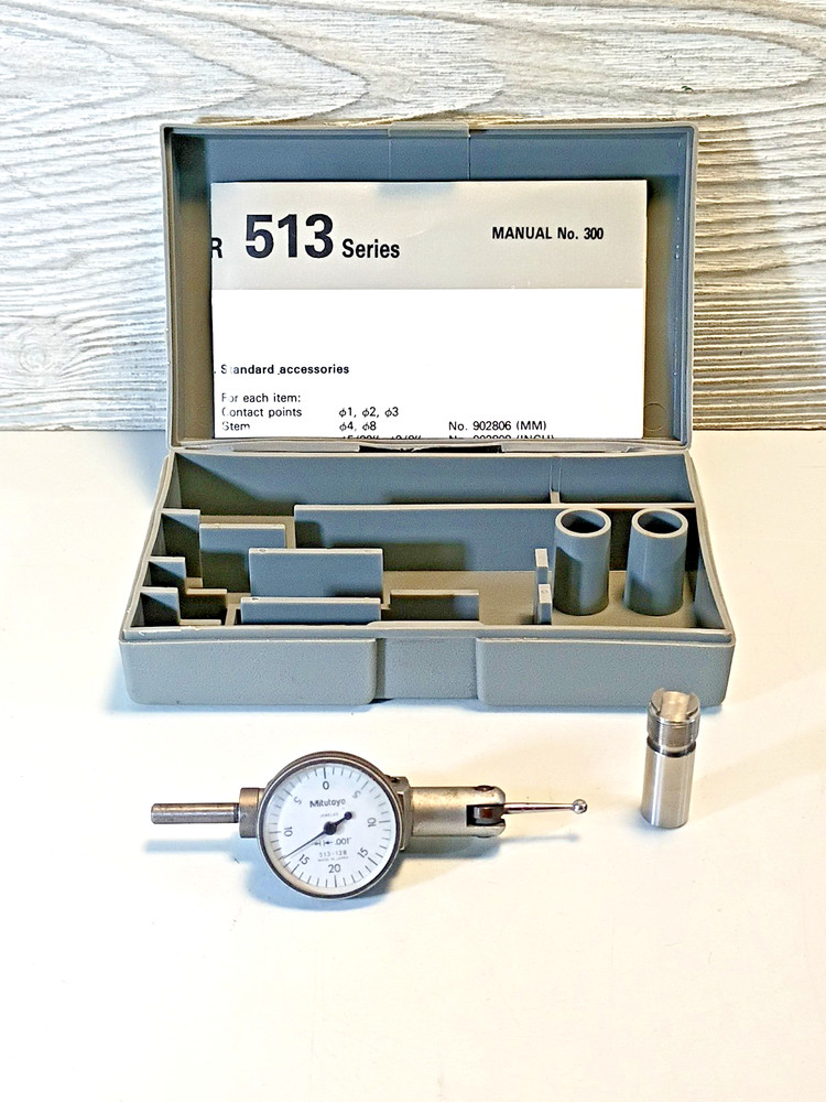 Mitutoyo Dial Test Indicator 513-128 .001 grad with case