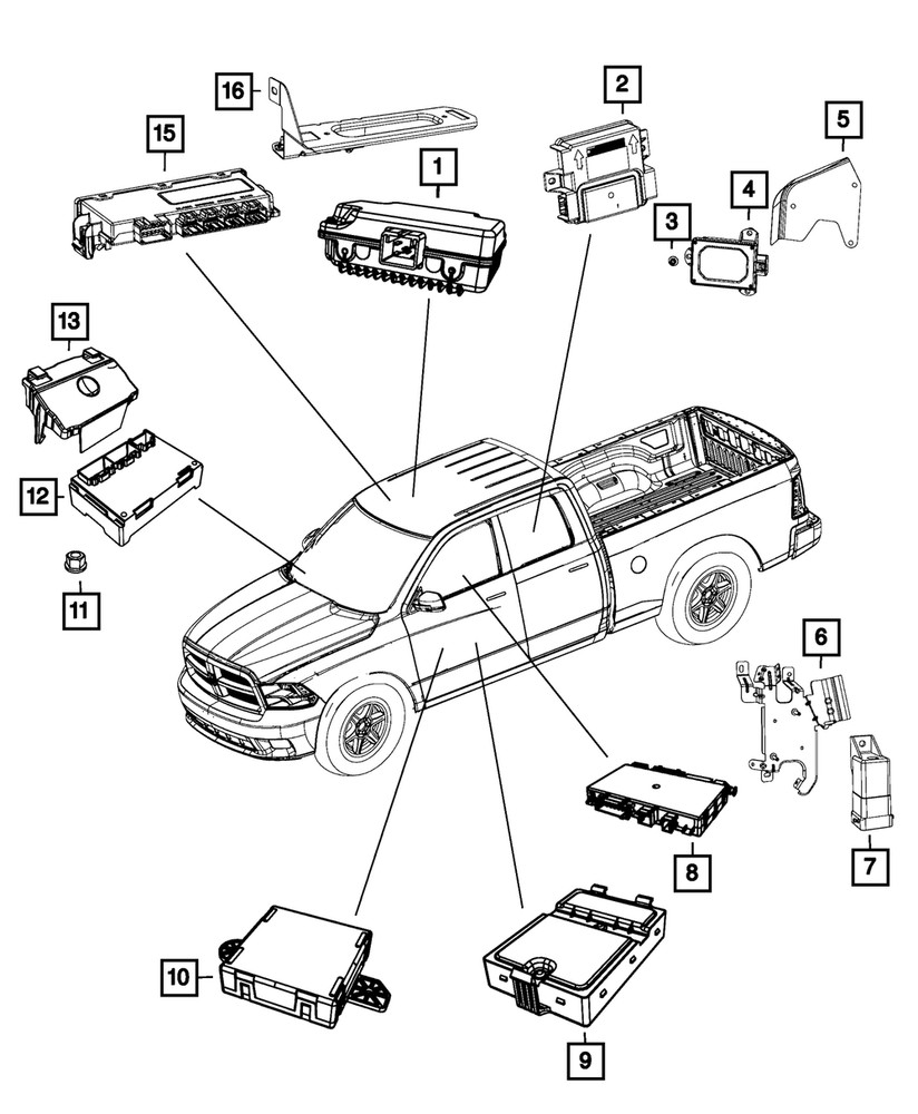 Genuine Mopar Vehicle Systems Interface Module 68237991AH