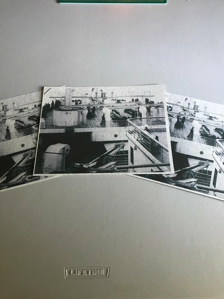 RMS Titanic Stern view - Rare image shows docking bridge & third class passenger