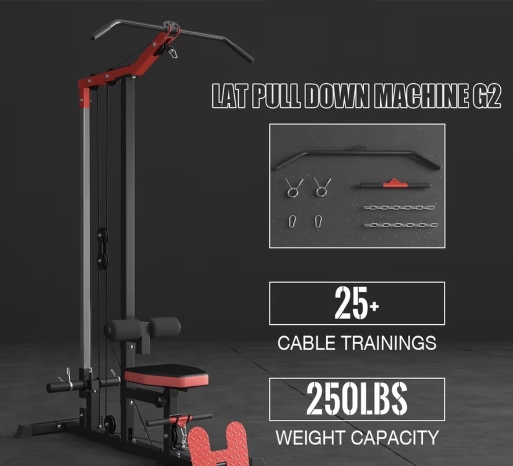 HEAVY DUTY Multi-Functional Back Machine LAT Tower Pull-Down Row WE SHIP OVERSEA