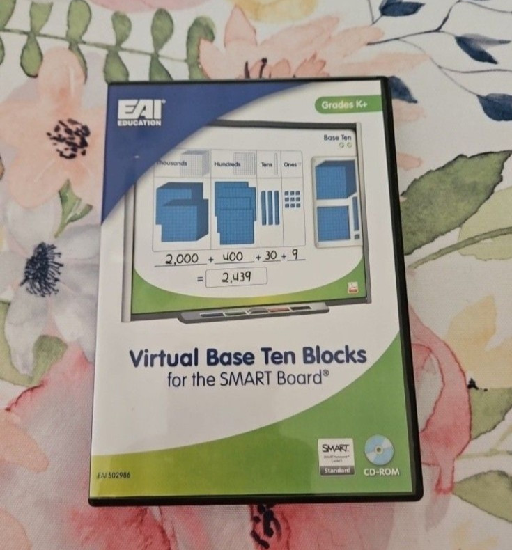 Base Ten Blocks for SMART Board K+ CD Elementary Classroom