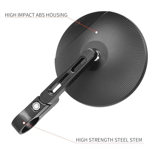 Motorcycle Handlebars End Mirror Rear View Side Mirror for 22mm & 25mm