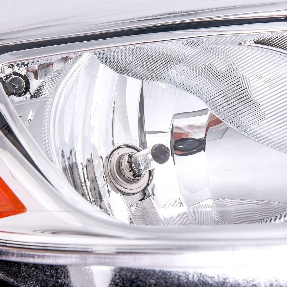 Headlights Assembly Pair with Bulbs for 2012 2013 2014 Ford Focus Halogen Headla