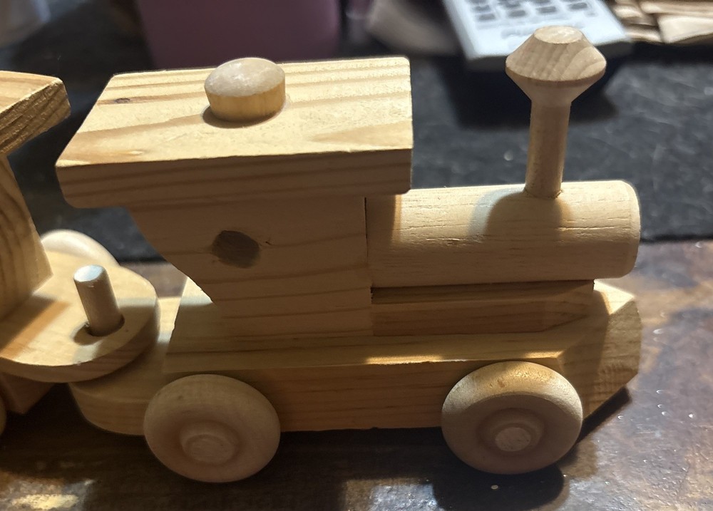 Handmade Wooden Train Five Piece