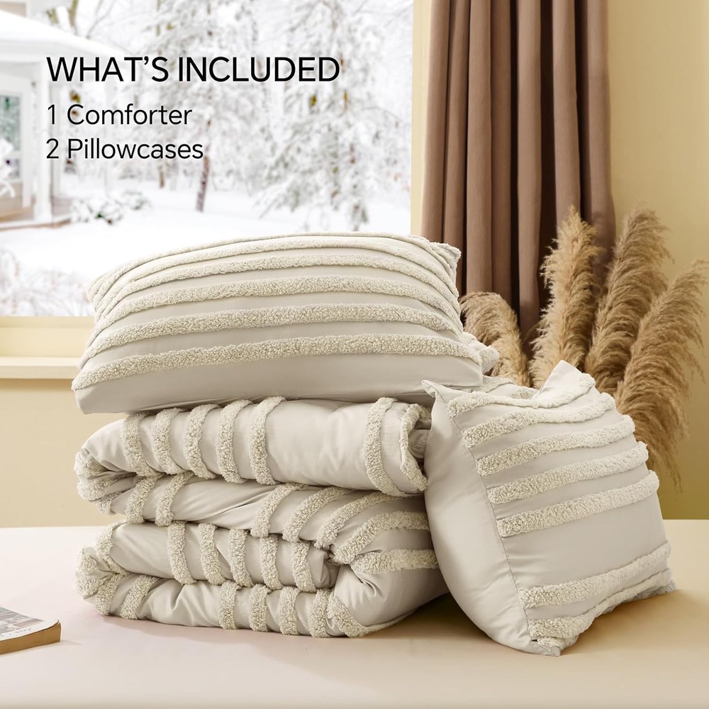 Exquisite Boho Queen Size Comforter Set - Durable, All-Season Bedding Collection