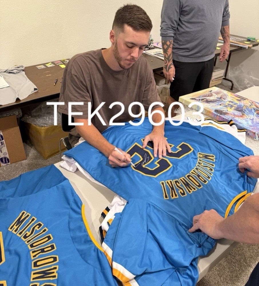 JACOB MISIOROWSKI signed BREWERS custom jersey JSA COA SIZE LARGE