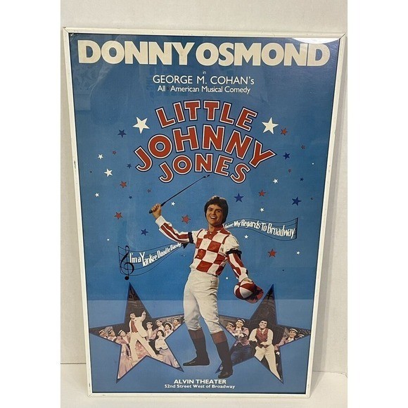 Donny Osmond Little Johnny Jones Broadway Musical Poster Framed Alvin Theater