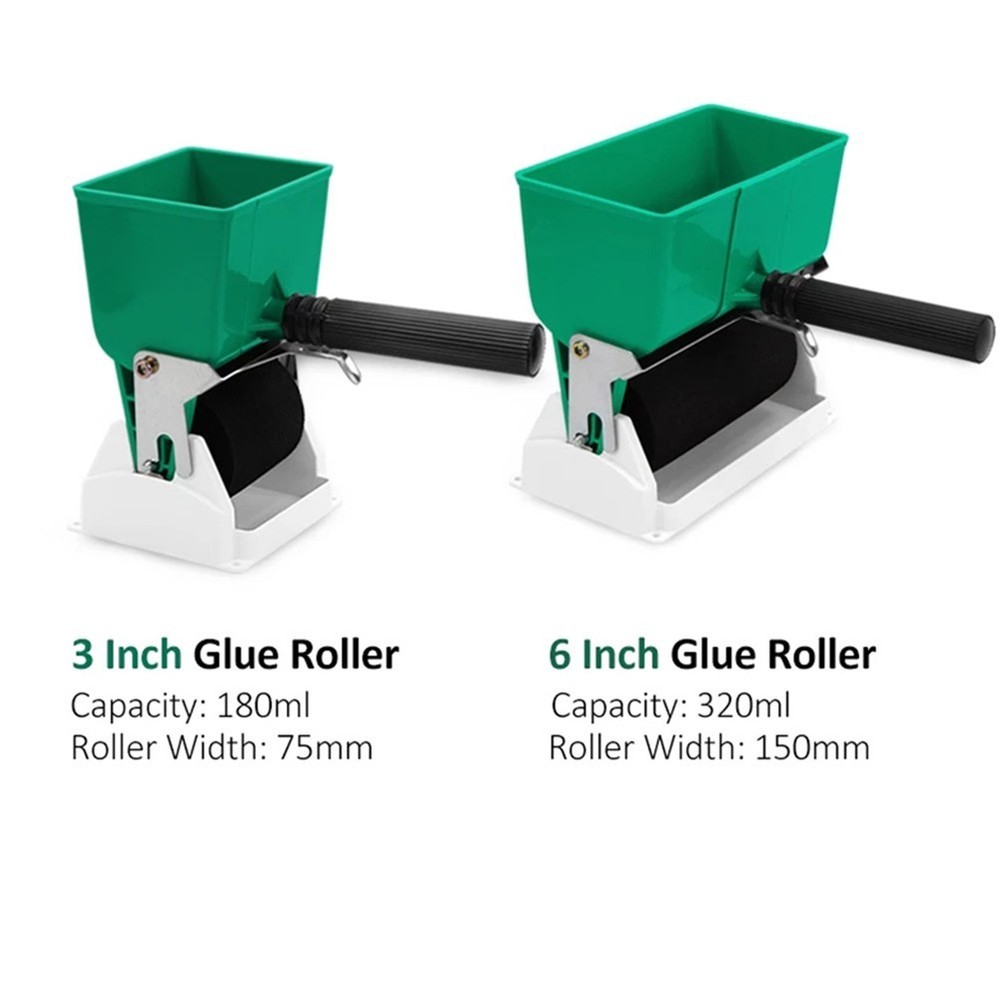 Glue Applicator 6inch Manual Roller Type Non-slip Plastic Quick Coating Gluing