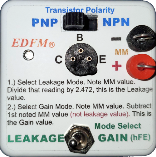 Transistor Tester Leakage and Gain (hFE)