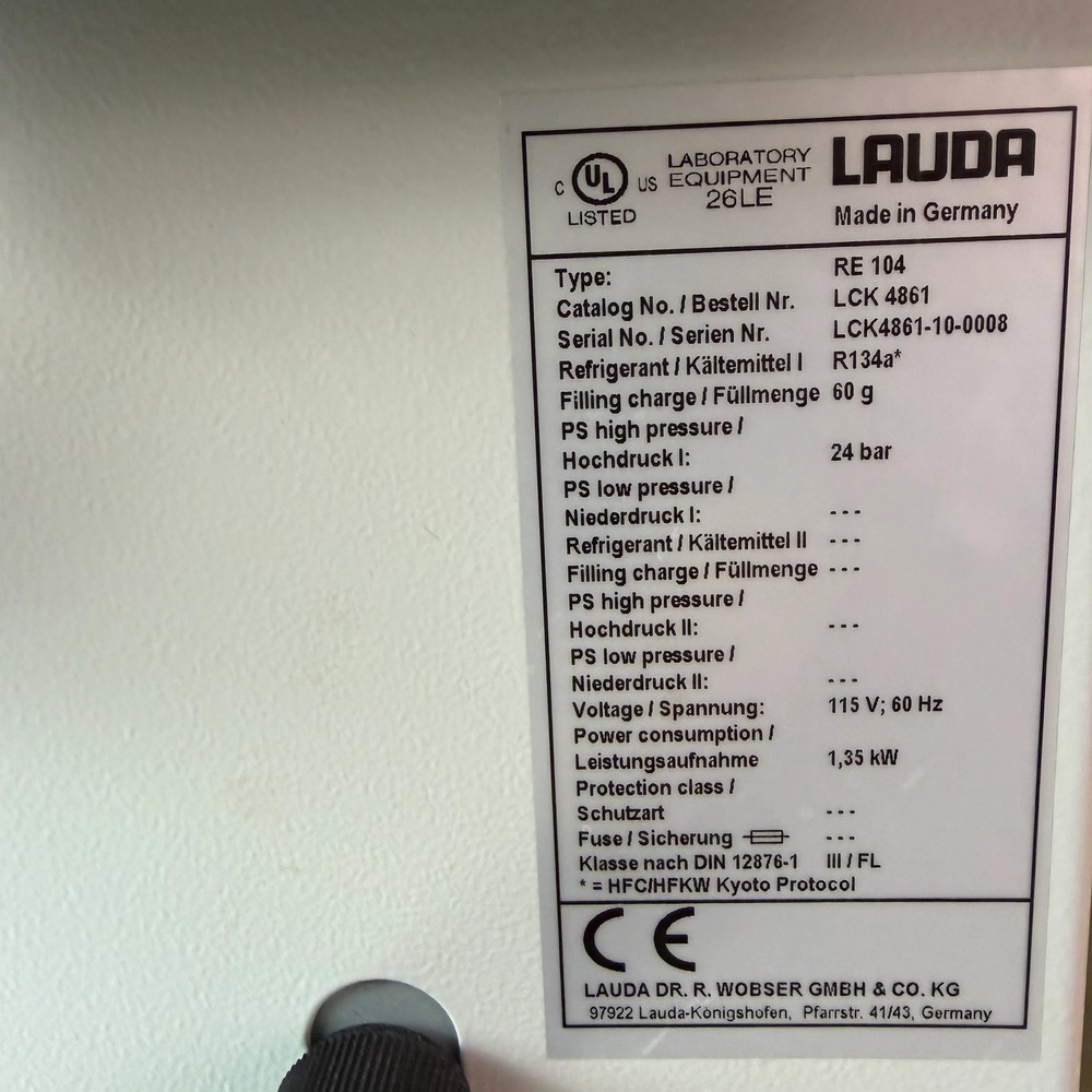 Lauda Ecoline Staredition RE104 Recirculating Chiller with E100 Controller