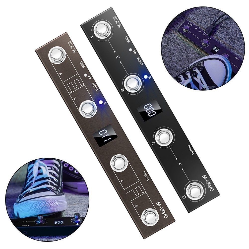For M-VAVE Chocolate Plus For MIDI Footswitch Controller Rechargeable4Buttons