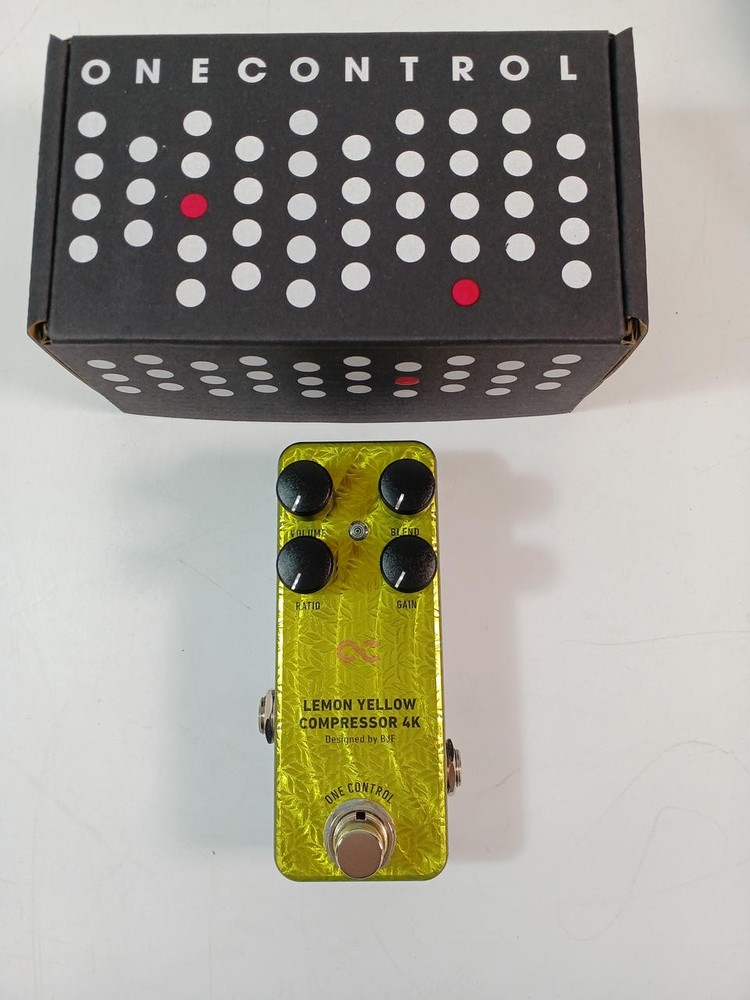 One Control Lemon Yellow Compressor 4K Guitar Effect Pedal Ready to Use