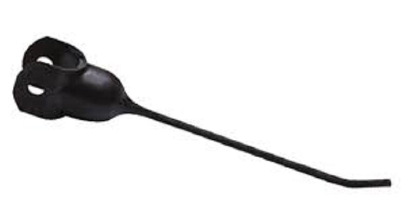Rubber Mount Rake Tooth 5.5" Tine x 1.125" Yoke Opening x 5/16" Holes 300411