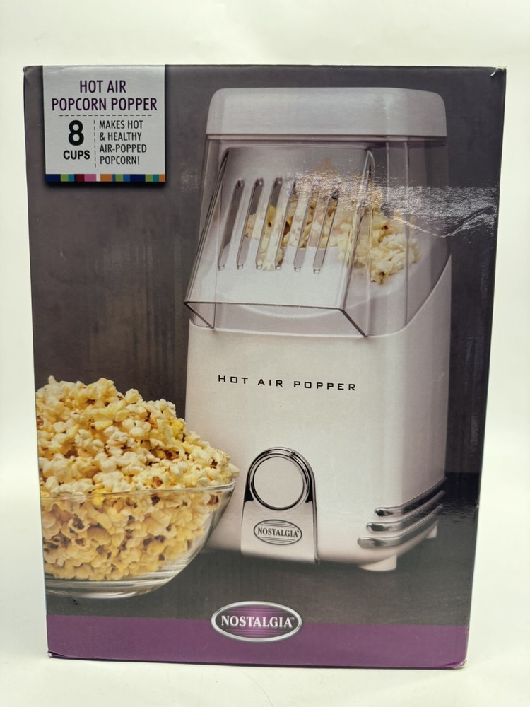 NEW OPEN BOX Nostalgia Electrics Hot Air Popcorn Maker HAP8WT