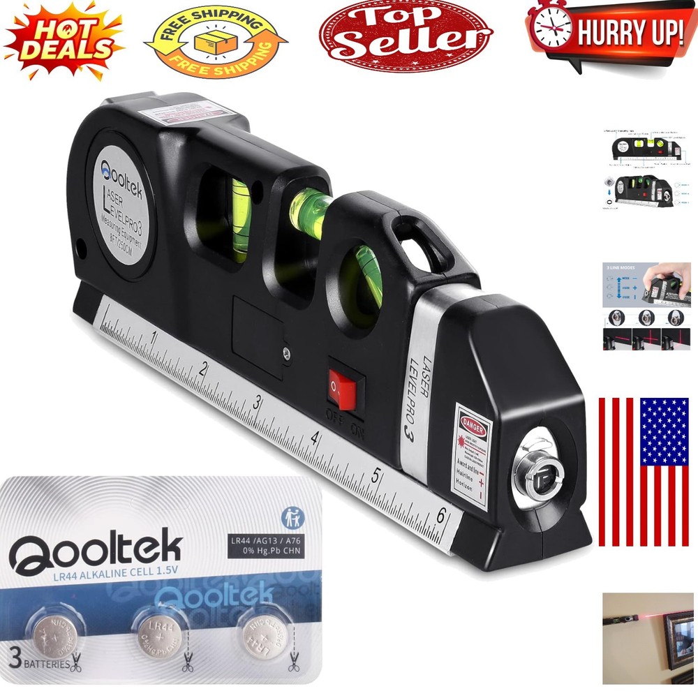 Multi-Function Laser Level & Measuring Tool Kit