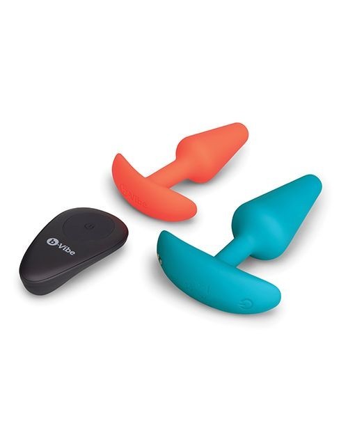 ANAL TRAINING BUNDLE 2 PIECE SET BEGINNER PLUG & RECHARGEABLE VIBRATING PLUG