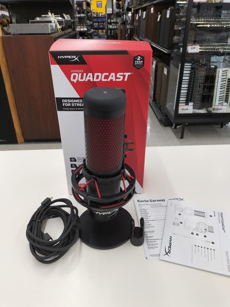 HYPERX USB Condenser Microphone QUADCAST 4P5P6AA Used